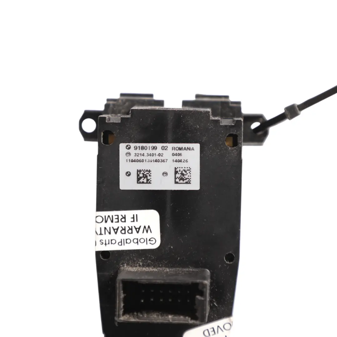  Interruptor freno estacionamiento BMW F10 F11 Botón Trim Negro - SKU 9180199-2 - Número de pieza 9180199