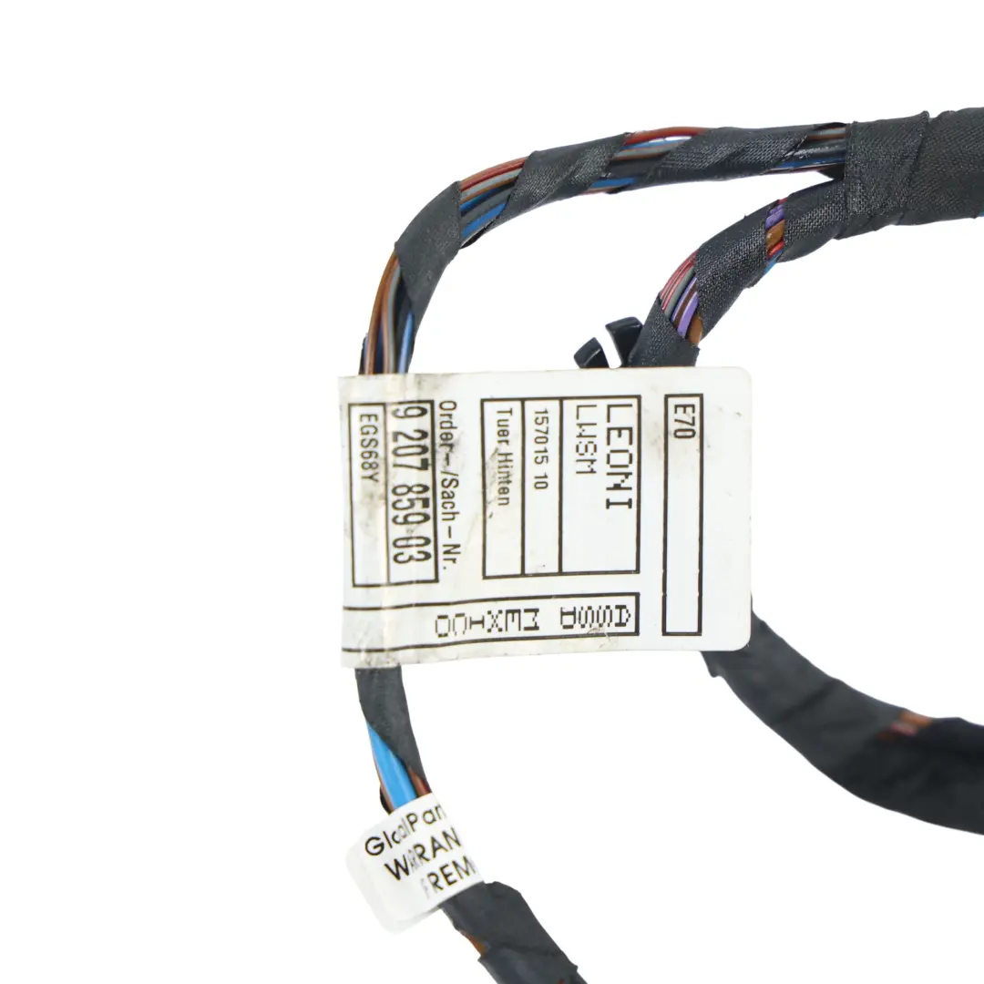 BMW X5 E70 Rear Door Wiring Loom Harness Cable Left Right N/O/S - SKU 9207859 - Part number 9207859