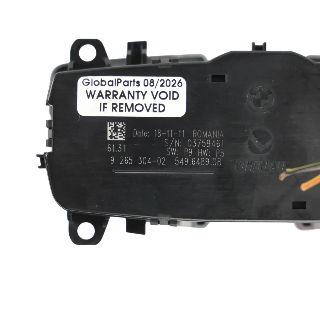Headlight Switch Panel BMW F20 F22 F30 Lamp Adjustment Control Unit to with Part number 9265304 Headlight Switch Panel BMW F20 F22 F30 Lamp Adjustment Control Unit - SKU 9265304-2 - Part number 9265304