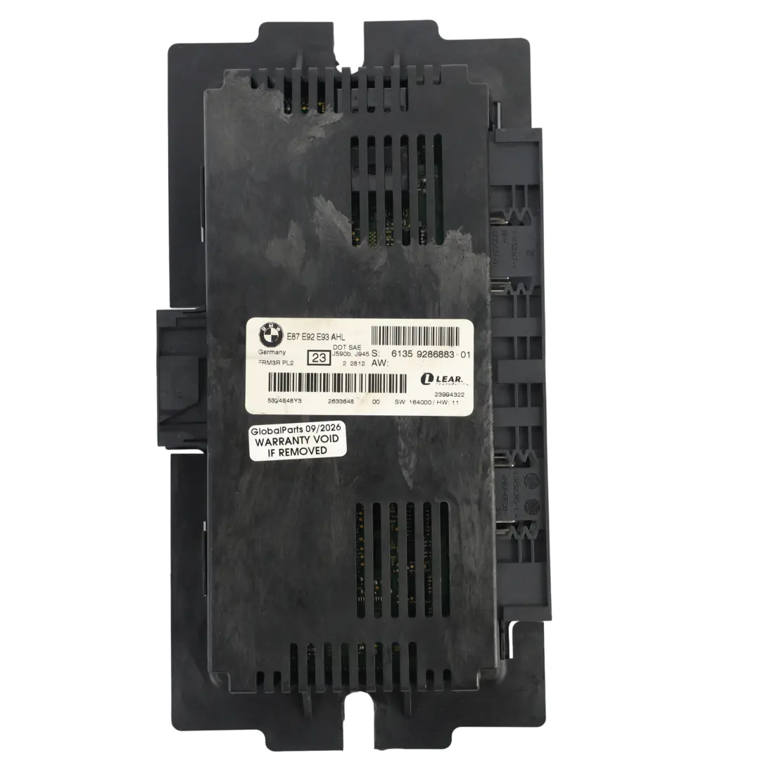 BMW E92 Coupe Módulo Control Luz Xenón Footwell Lear AHL FRM3R PL2 - SKU 9286883 - Número de pieza 9286883