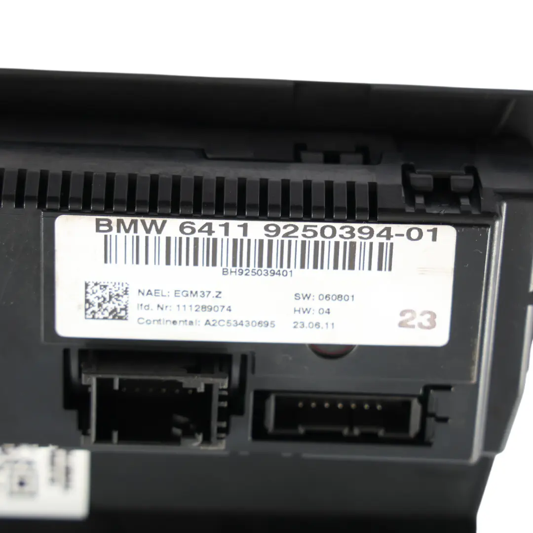 BMW E81 E87 E90 E91 E92 Air Control Panel Automatic Conditioning - SKU 9292263-1 - Part number 9292263