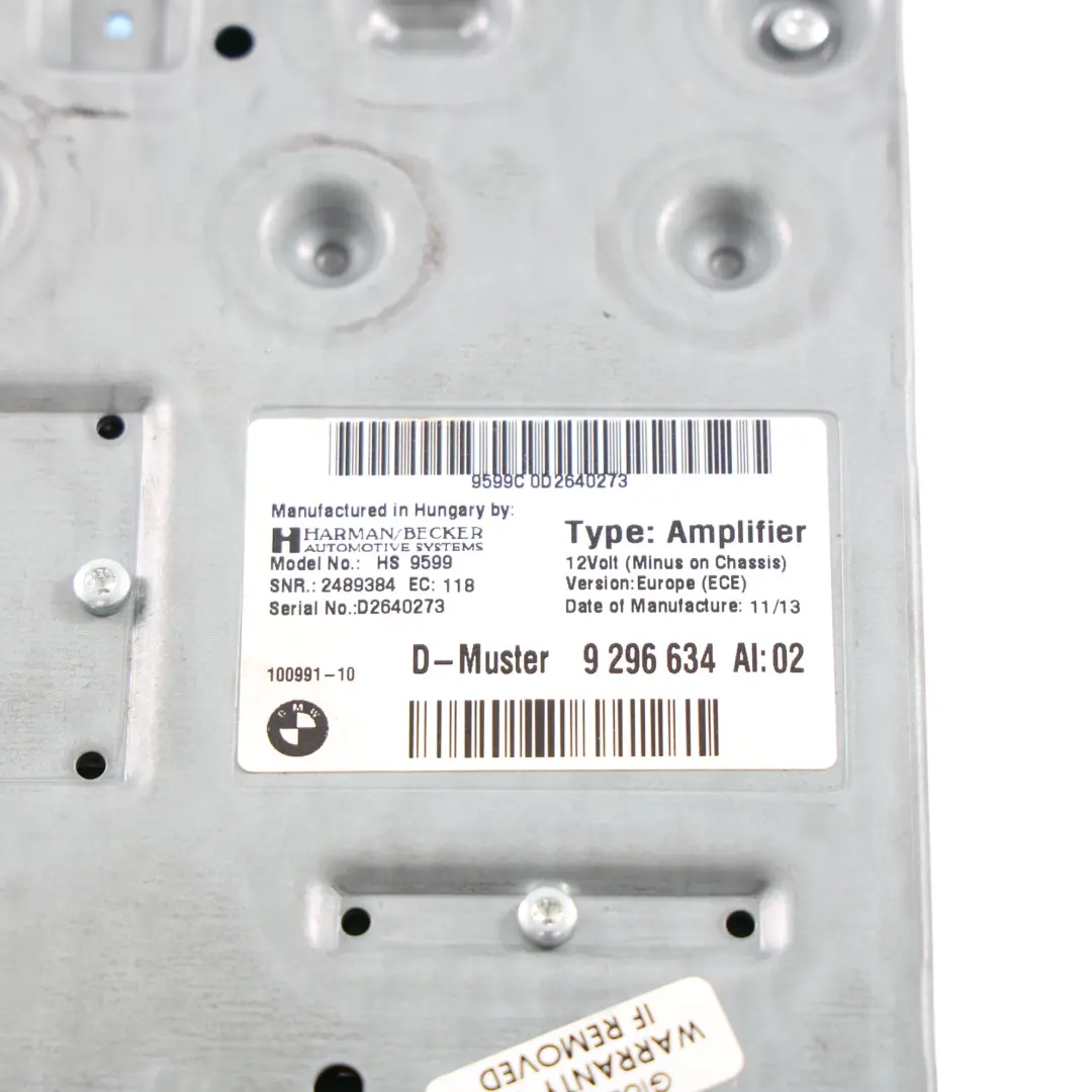 Mini R57 R58 R59 R60 R61 Amplificador Audio Radio Hi-Fi Harman Kardon - SKU 9296634-1 - Número de pieza 9296634