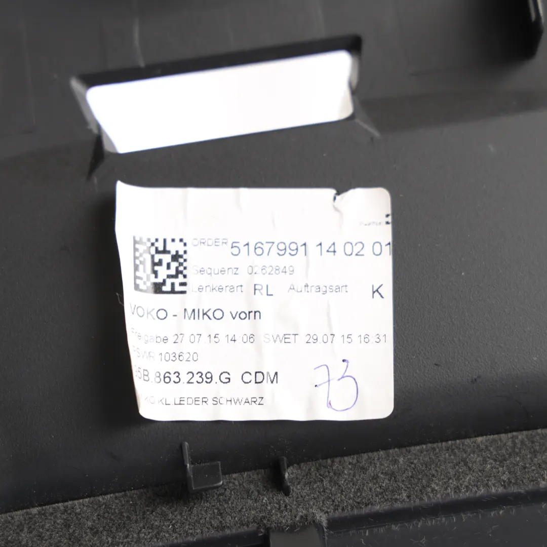 Porsche Macan 95B Centre Console Cup Holder Trim Cover Panel - SKU 95B863239G - Part number 95B863239G