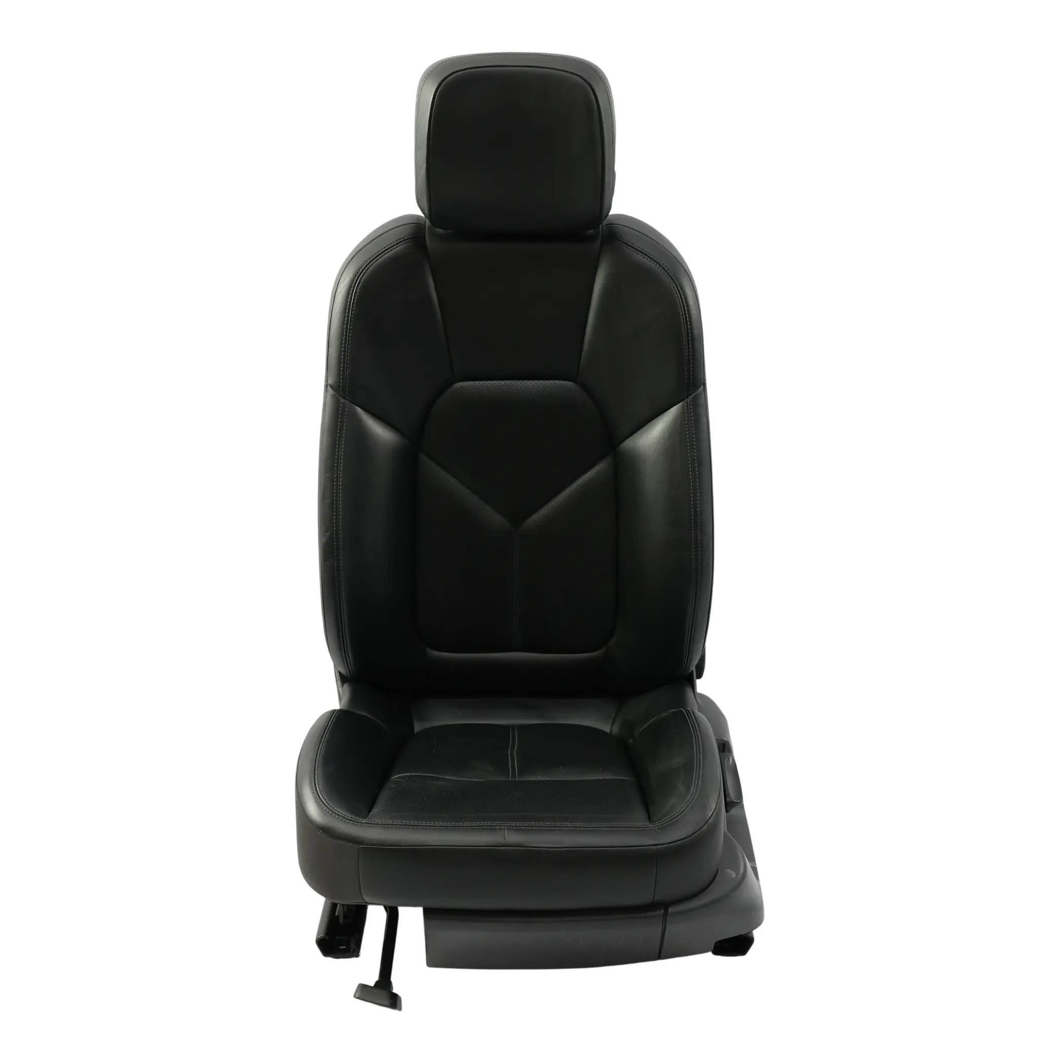Porsche Macan 95B Front Seat Left N/S Black Leather Perforated