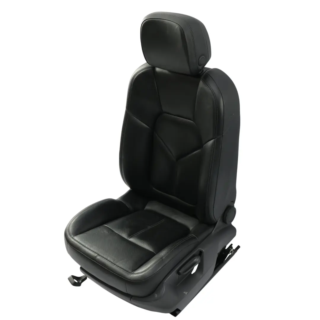 Porsche Macan 95B Front Seat Left N/S Black Leather Perforated - SKU RHD-95B881805A-1 - Part number 95B881805A