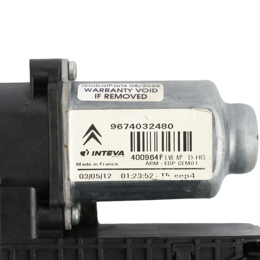 Citroën C4 Picasso Moteur Lève-Vitre Porte Avant Droit - SKU 9674032480 - Numéro de pièce 9674032480