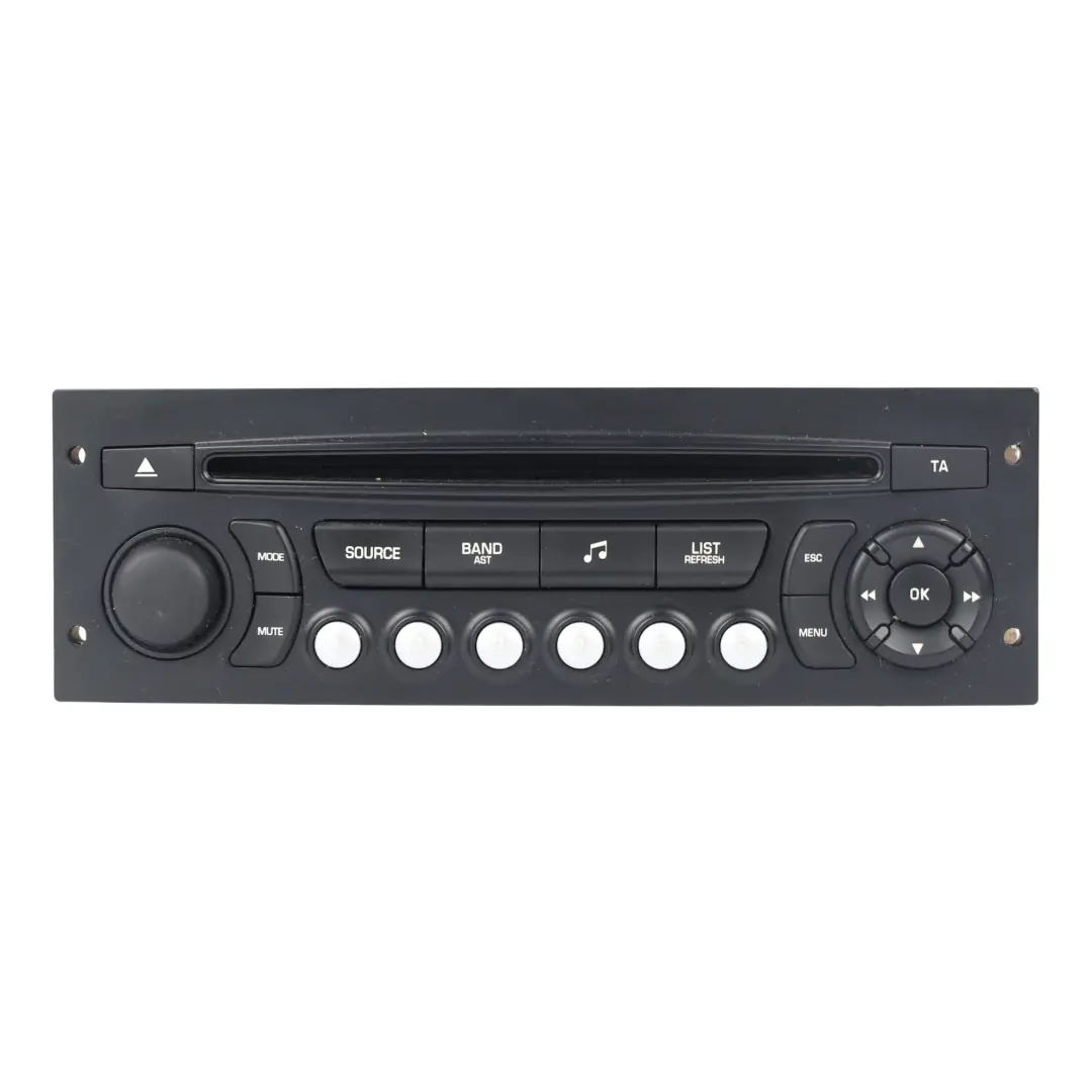 Autoradio Lettore CD Pannello Controllo per Citroën C4 Grand Picasso con numero di parte 98016073XT Citroën C4 Grand Picasso Autoradio Lettore CD Pannello Controllo - SKU 98016073XT - Numero di parte 98016073XT