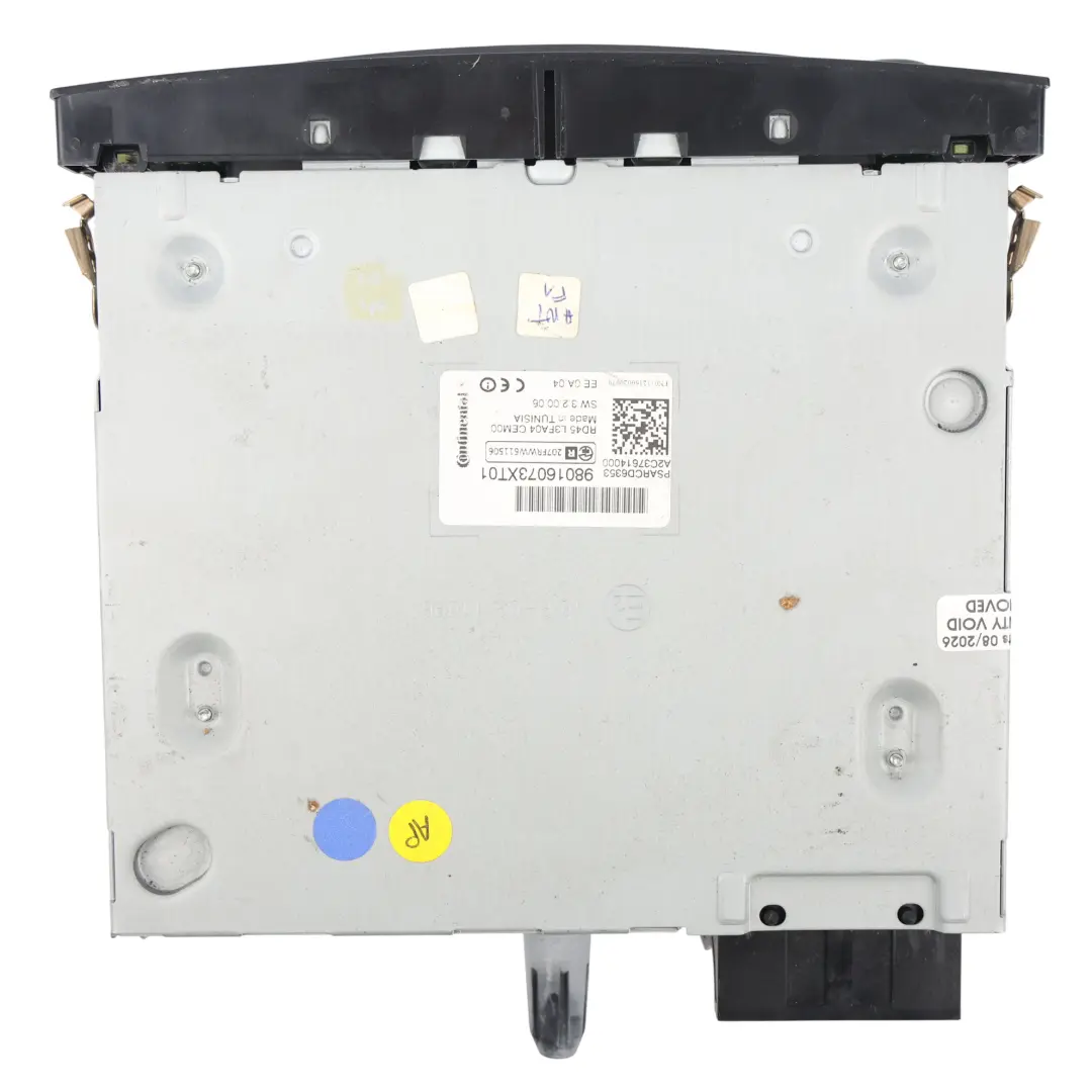 Autoradio Lettore CD Pannello Controllo per Citroën C4 Grand Picasso con numero di parte 98016073XT Citroën C4 Grand Picasso Autoradio Lettore CD Pannello Controllo - SKU 98016073XT - Numero di parte 98016073XT