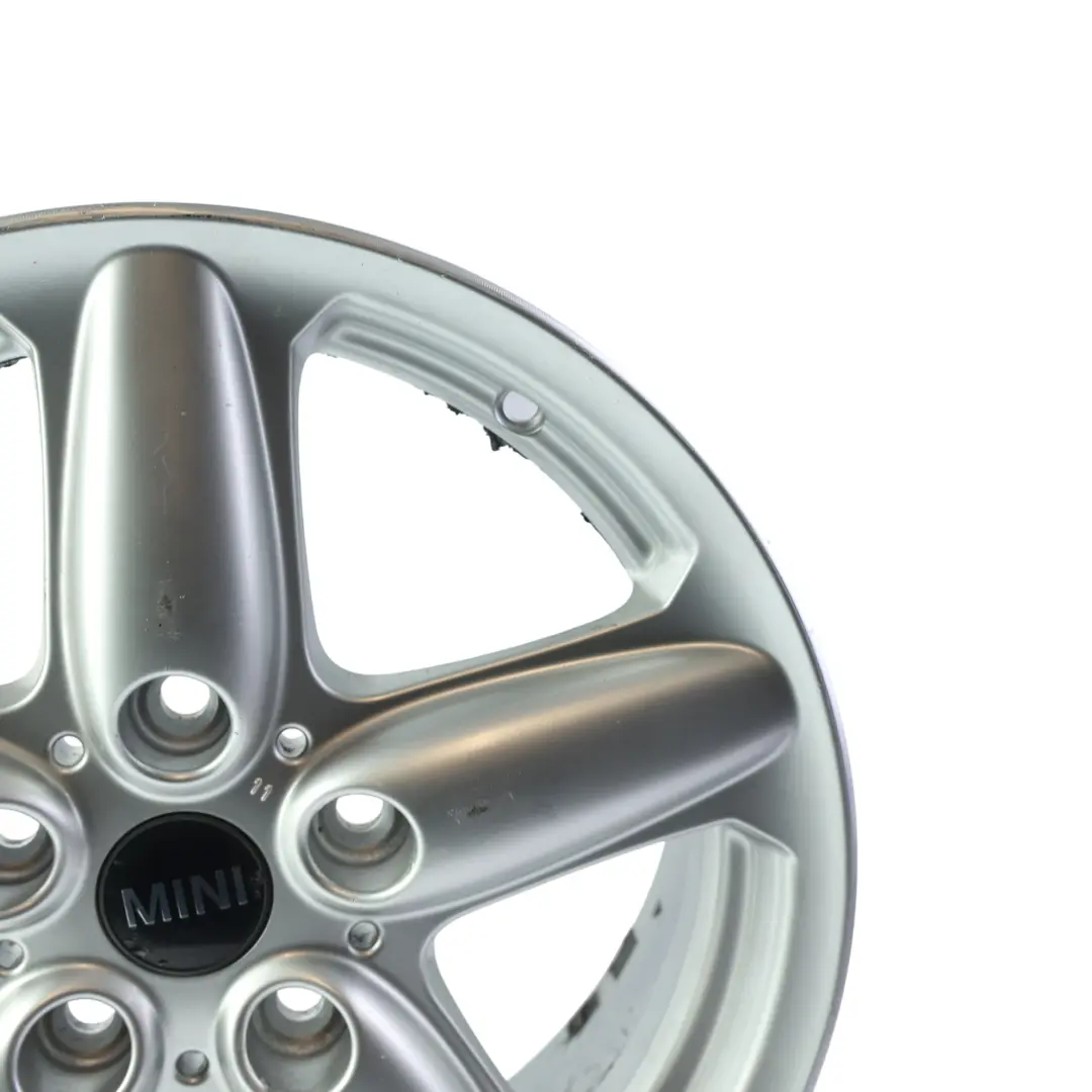 Llanta De aleacion De plata 16" 6,5J 5-Star Single Spoke 124 para Mini Cooper R60 R61 con número de pieza 9803720 Mini Cooper R60 R61 Llanta De aleacion De plata 16" 6,5J 5-Star Single Spoke 124 - SKU 9803720-2 - Número de pieza 9803720