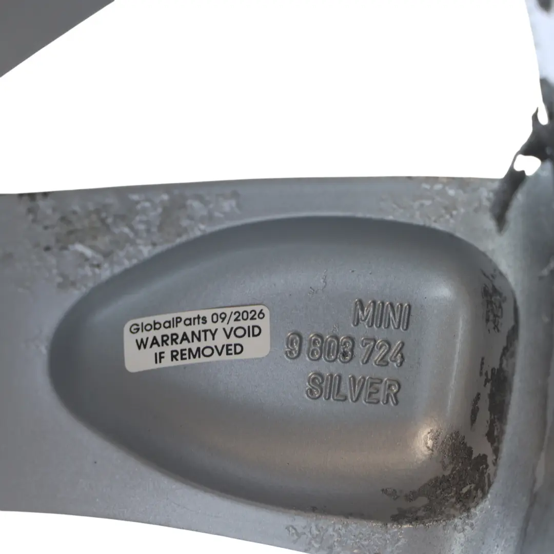 Mini Cooper R60 R61 Silber Alu Felge Alufelge 18" ET:52 7,5J Turbo Fan 126 - SKU 9803724-2 - Teilenummer 9803724