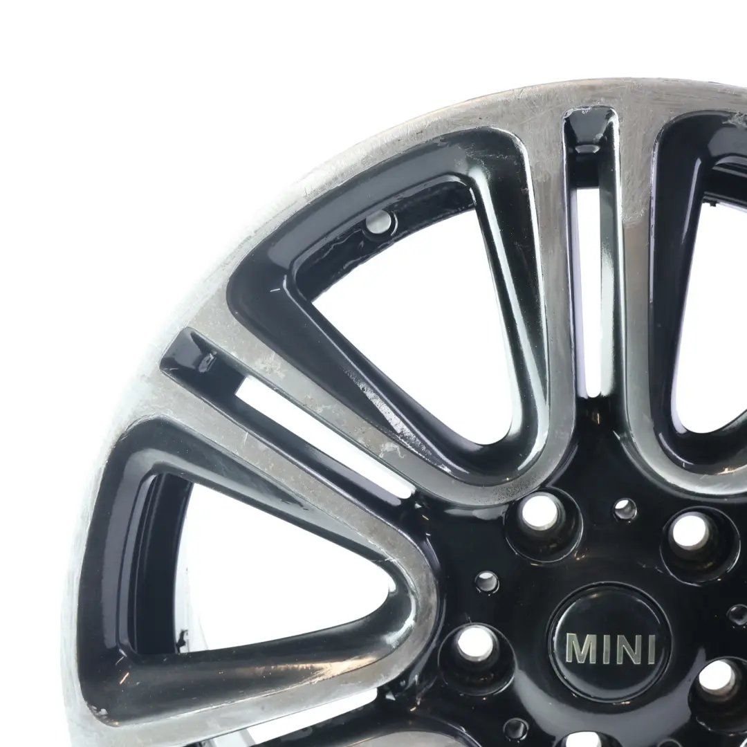 Alloy Rim 18" 7,5J Twin Spoke Black to Mini Cooper R60 R61 Wheel with Part number 9808516 Mini Cooper R60 R61 Wheel Alloy Rim 18" 7,5J Twin Spoke Black - SKU 9808516-2 - Part number 9808516