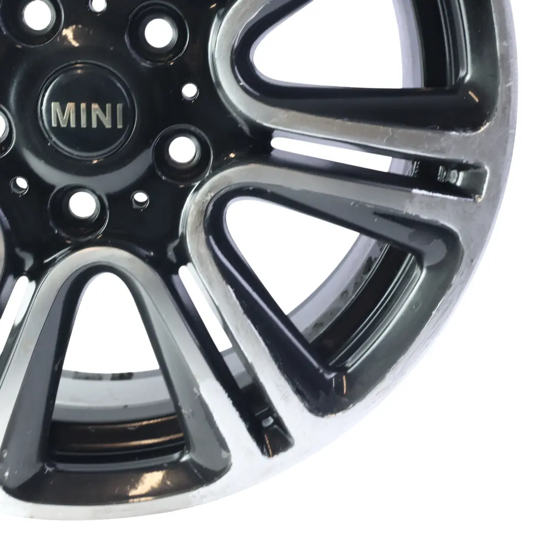 Alloy Rim 18" 7,5J Twin Spoke Black to Mini Cooper R60 R61 Wheel with Part number 9808516 Mini Cooper R60 R61 Wheel Alloy Rim 18" 7,5J Twin Spoke Black - SKU 9808516-2 - Part number 9808516