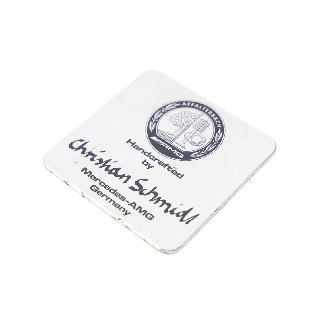 Mercedes C204 C117 W166 W176 Engine Intake Manifold Label Plate - SKU A0002212401 - Part number A0002212401