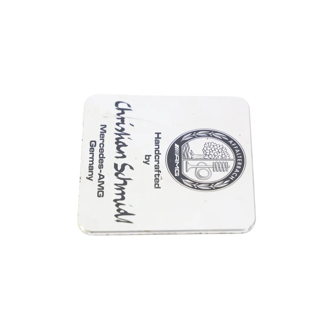 Mercedes C204 C117 W166 W176 Engine Intake Manifold Label Plate - SKU A0002212401 - Part number A0002212401