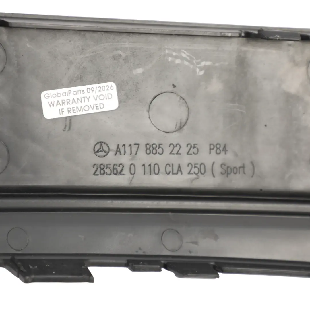 Bumper Diffuser Trim Cover Panel Black to Mercedes CLA C117 X117 Rear with Part number A1178851225 Mercedes CLA C117 X117 Rear Bumper Diffuser Trim Cover Panel Black - SKU A1178851225 - Part number A1178851225