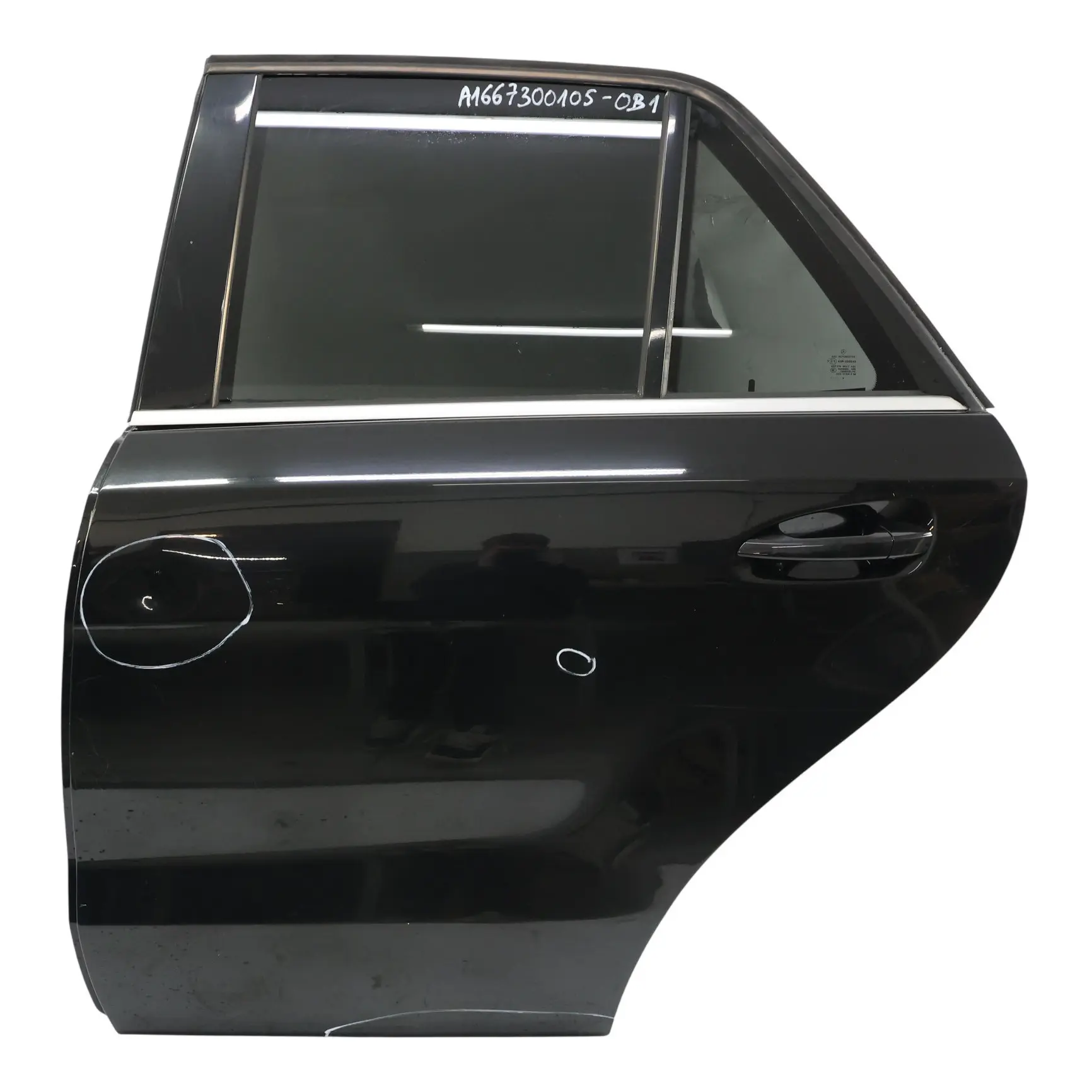 Mercedes ML W166 Porta Posteriore Sinistra Nero Ossidiana Metallizzato 197