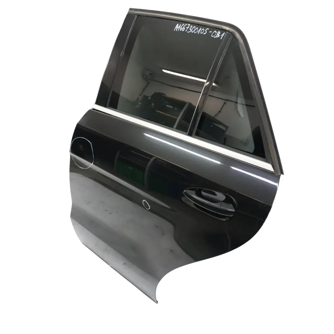 Tür Hinten Links Obsidian Schwarz Metallic - 197 für Mercedes ML W166 mit Teilenummer A1667300105 Mercedes ML W166 Tür Hinten Links Obsidian Schwarz Metallic - 197 - SKU A1667300105-OB1 - Teilenummer A1667300105