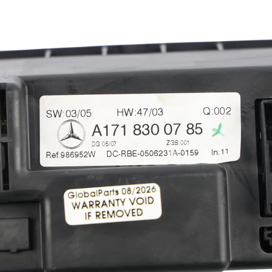 Mercedes R171 Heizung Klimatisierung Bedienfeld - SKU A1718300785-1 - Teilenummer A1718300785