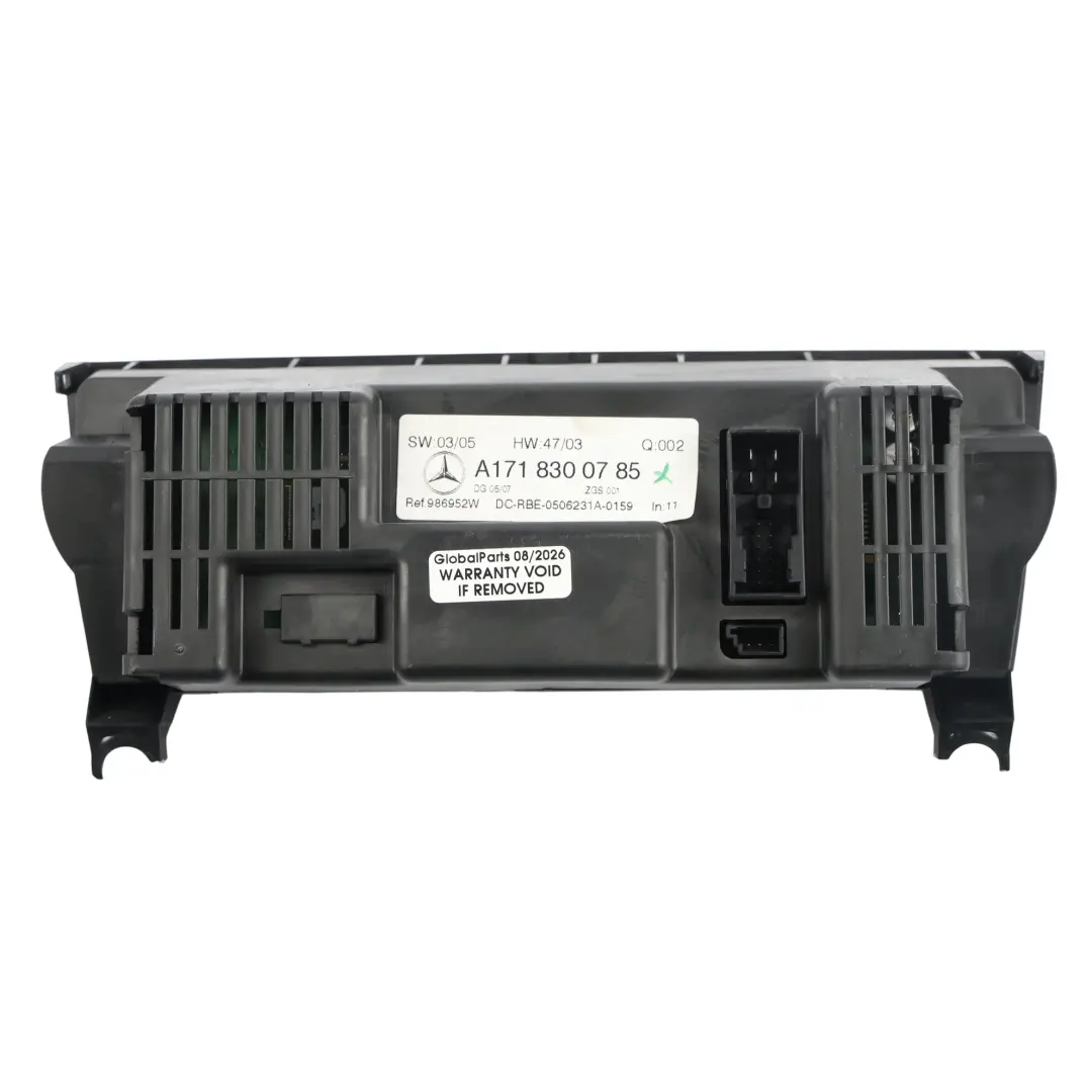 Heizung Klimatisierung Bedienfeld für Mercedes R171 mit Teilenummer A1718300785 Mercedes R171 Heizung Klimatisierung Bedienfeld - SKU A1718300785-1 - Teilenummer A1718300785