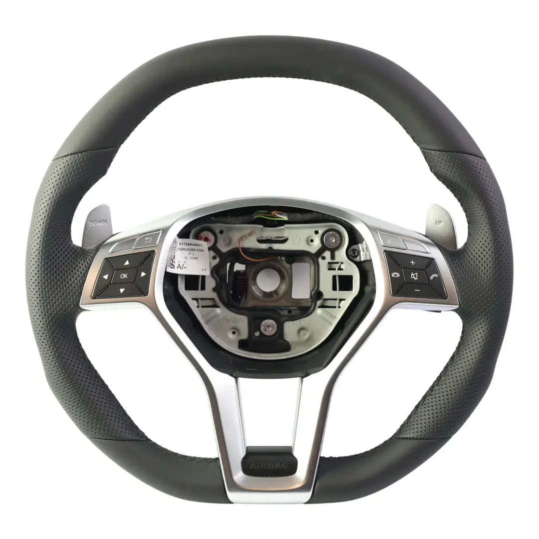  Steering Wheel Mercedes W204 C63 AMG W212 NEW Black Leather Sport Paddle Shift - SKU A1724604403-1 - Part number A1724604403