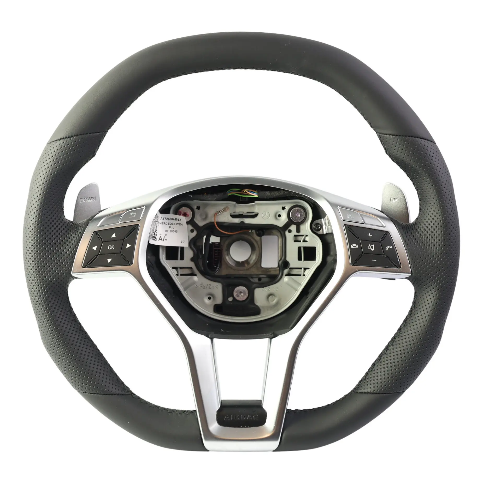 Steering Wheel Mercedes W204 C63 AMG W212 NEW Black Leather Sport Paddle Shift