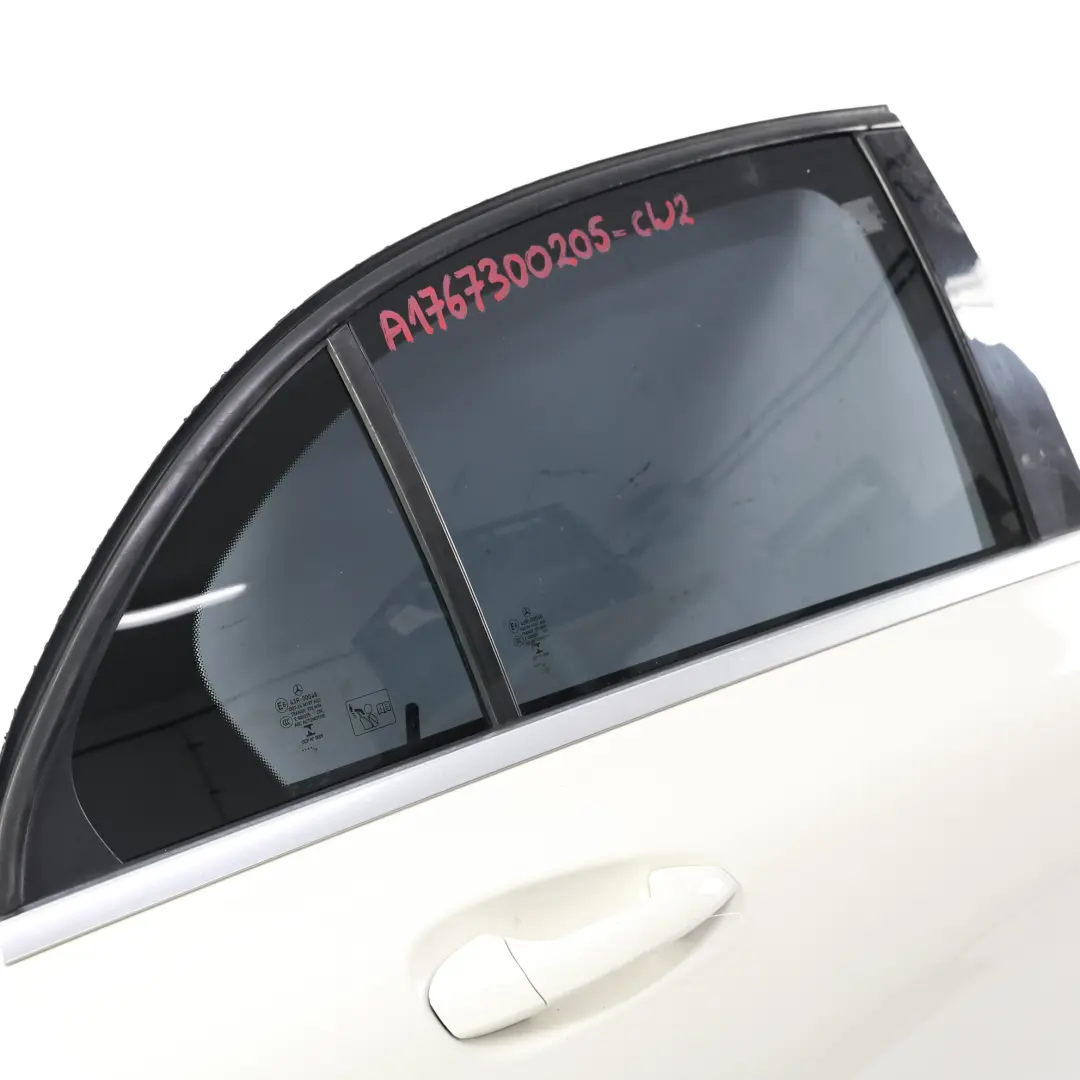 Mercedes W176 Door Rear Right O/S Calcite White - 650 - SKU A1767300205-CW2 - Part number A1767300205