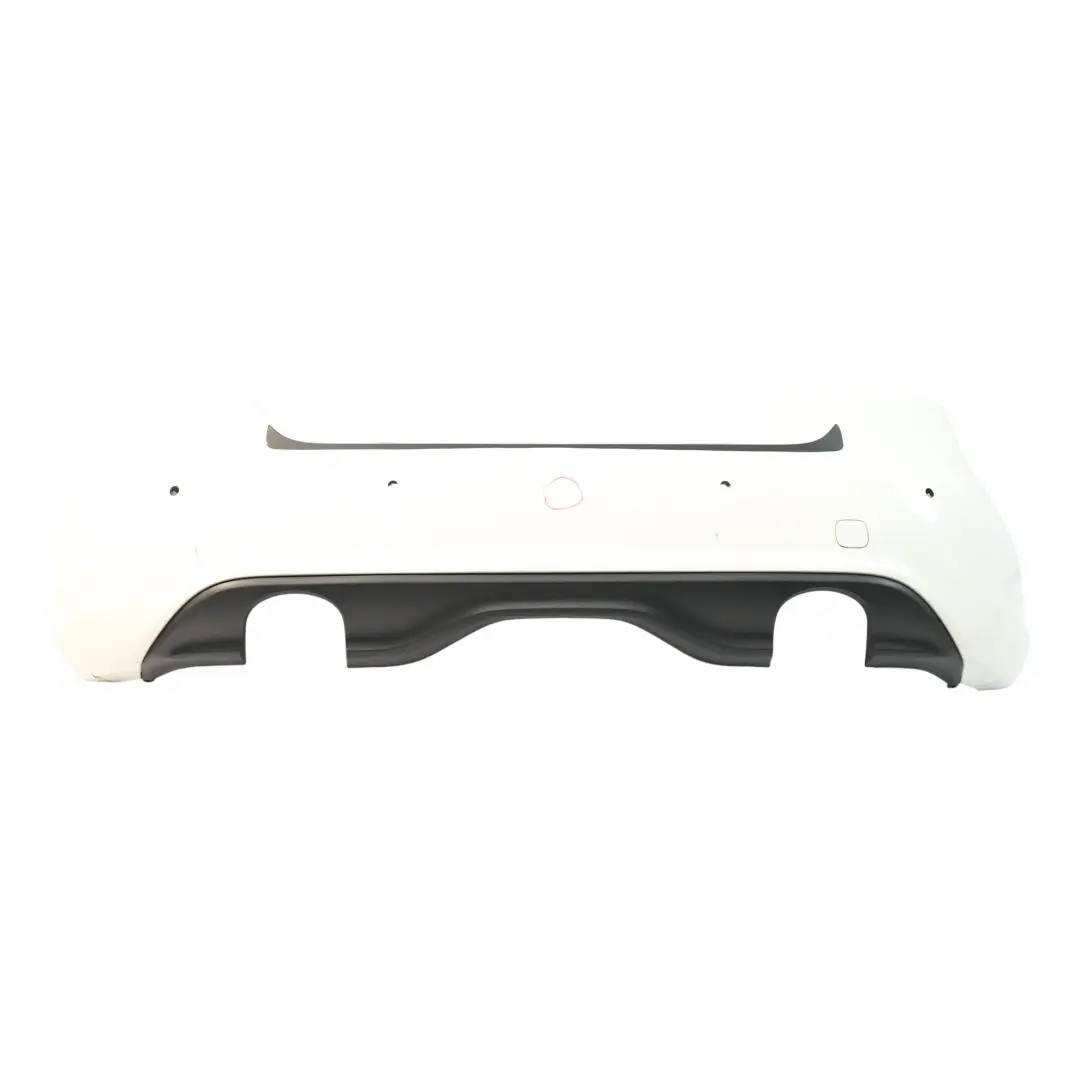 Bumper Rear Trim Panel Cover Calcite White - 650 to Mercedes W176 with Part number A1768800540 Mercedes W176 Bumper Rear Trim Panel Cover Calcite White - 650 - SKU A1768800540-CW - Part number A1768800540