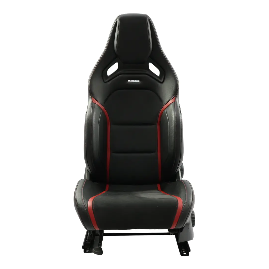 Mercedes W176 Front Seat Heated AMG Performance Leather Black Red Left N/S - SKU A1769103602-2 - Part number A1769103602