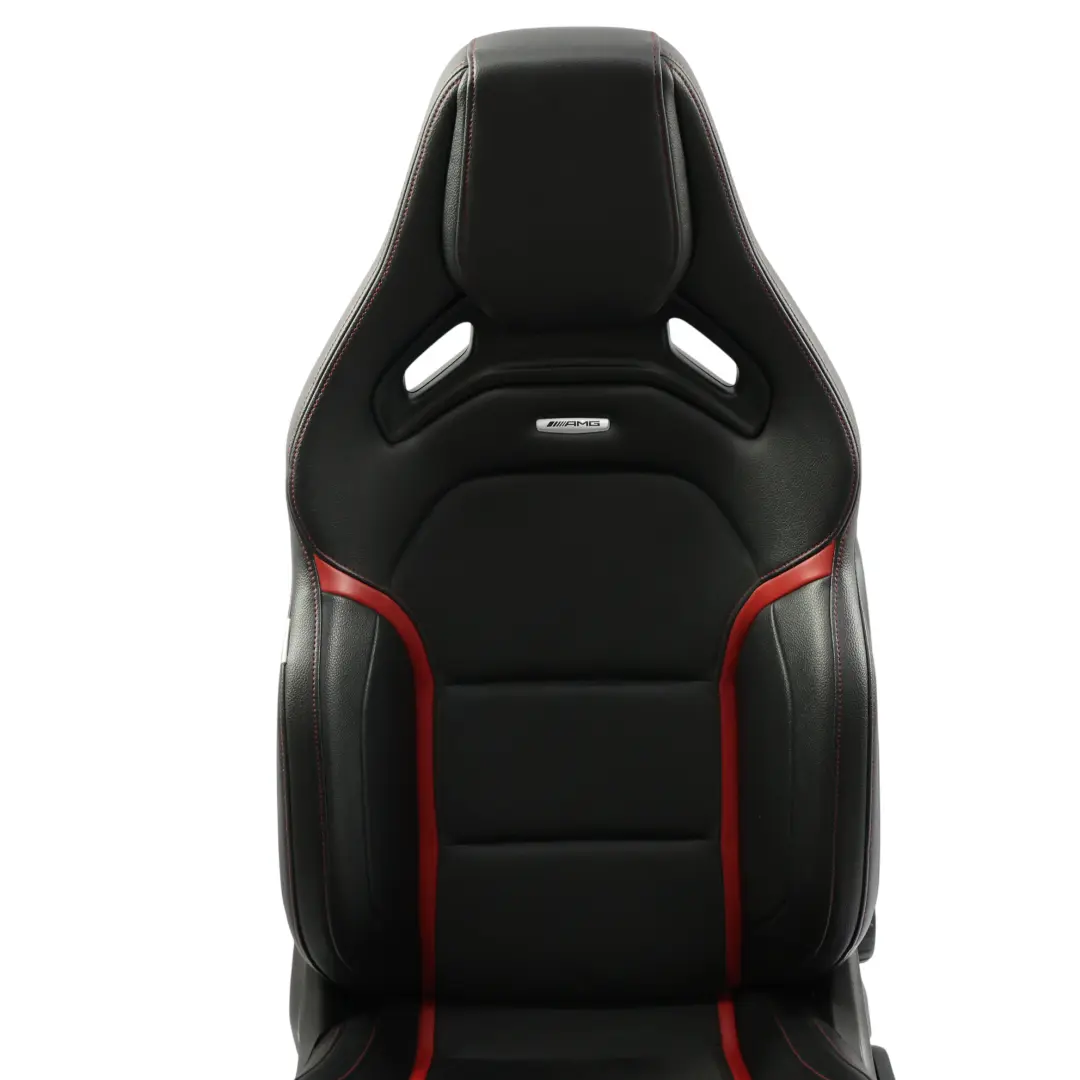 Mercedes W176 Front Seat Heated AMG Performance Leather Black Red Left N/S - SKU A1769103602-2 - Part number A1769103602