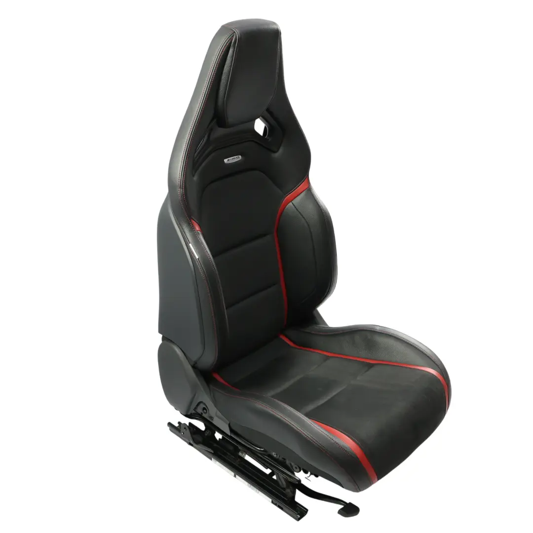 Mercedes W176 Front Seat Heated AMG Performance Leather Black Red Left N/S - SKU A1769103602-2 - Part number A1769103602