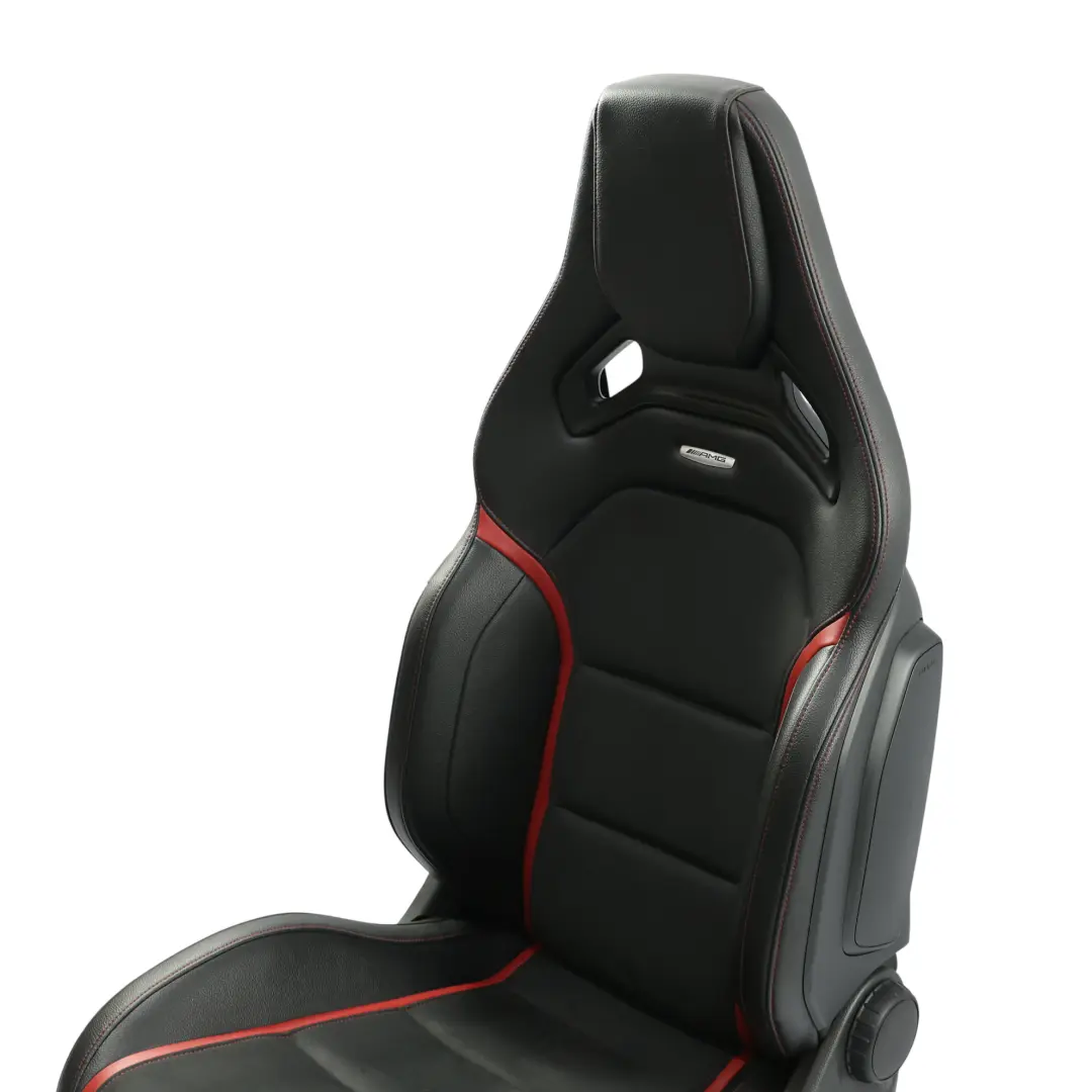 Mercedes W176 Front Seat Heated AMG Performance Leather Black Red Left N/S - SKU A1769103602-2 - Part number A1769103602