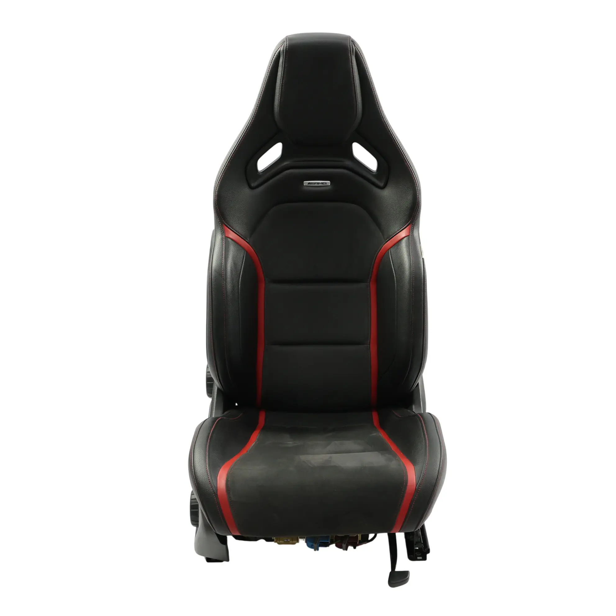 Mercedes W176 Front Seat AMG Performance Heated Leather Black Red Right O/S
