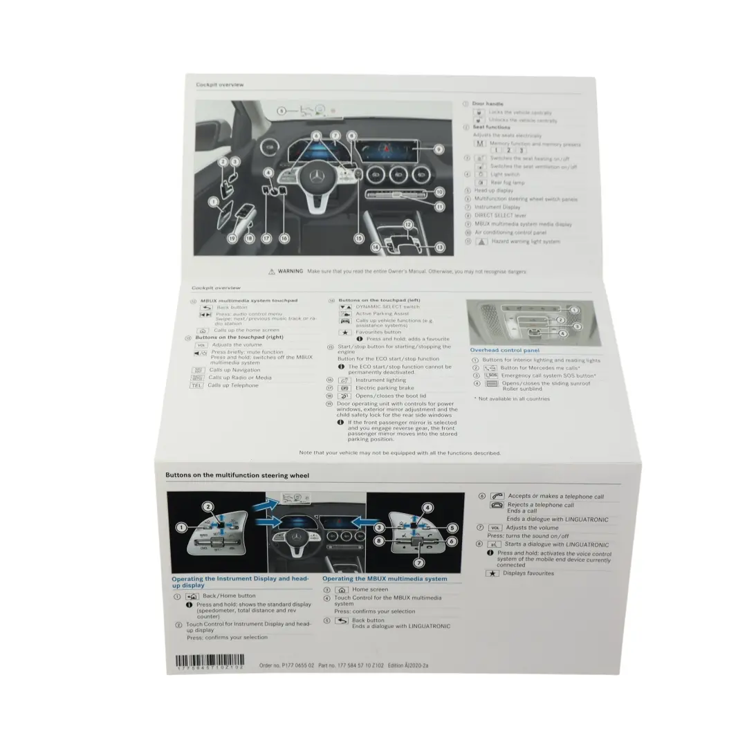 Mercedes W177 Bedienungsanleitung Informationsheft CD Mappe Tasche Etui Set - SKU A1775842510 - Teilenummer A1775842510
