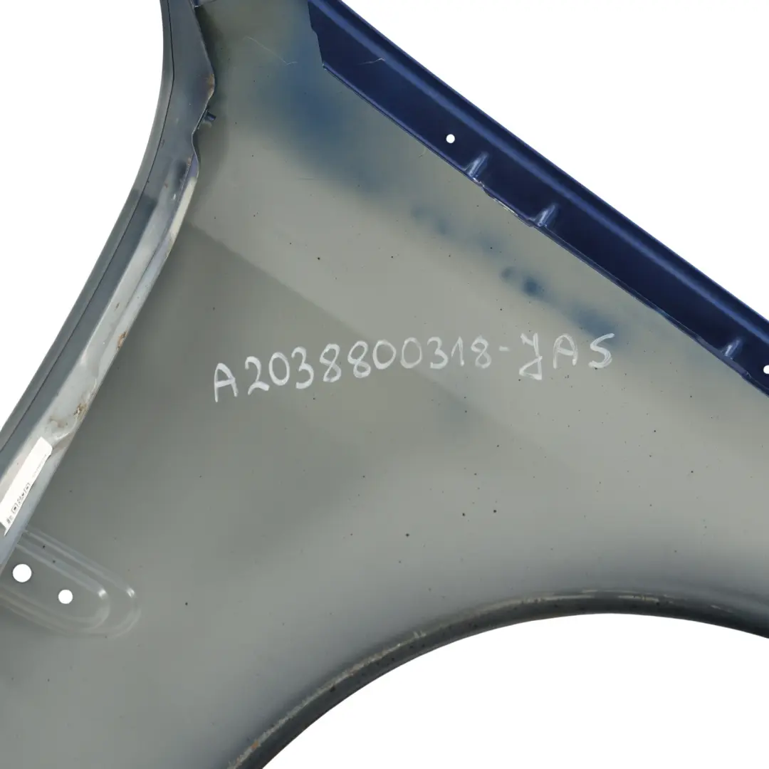 Side Panel Wing Fender Front Left N/S Jaspisblau Blue - 345 to Mercedes CL203 with Part number A2038800318 Mercedes CL203 Side Panel Wing Fender Front Left N/S Jaspisblau Blue - 345 - SKU A2038800318-JAS - Part number A2038800318