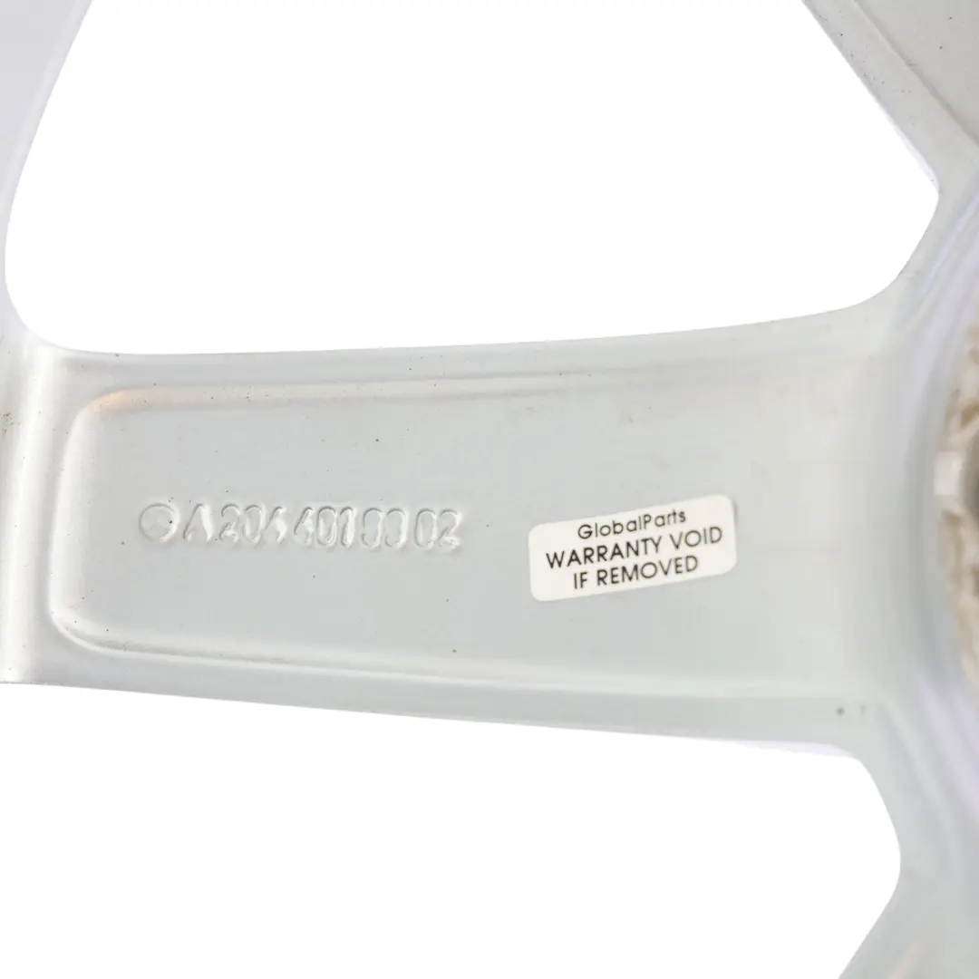 7-Spoke AMG Silver Rear Alloy Wheel Rim 18" 8,5J to Mercedes W204 with Part number A2044019902 Mercedes W204 7-Spoke AMG Silver Rear Alloy Wheel Rim 18" 8,5J - SKU A2044019902-9 - Part number A2044019902