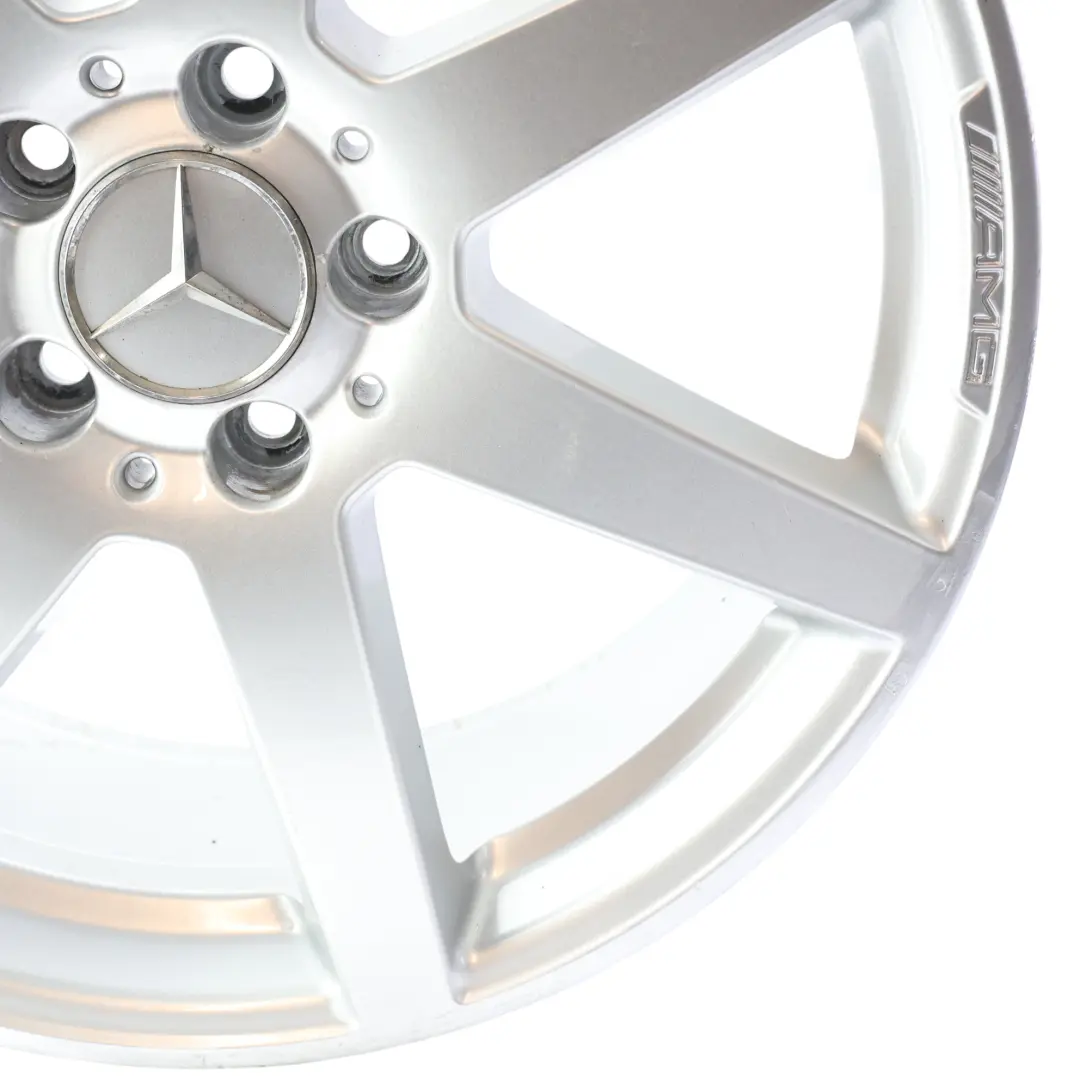 Mercedes W204 7-Spoke AMG Silver Rear Alloy Wheel Rim 18" 8,5J - SKU A2044019902-9 - Part number A2044019902