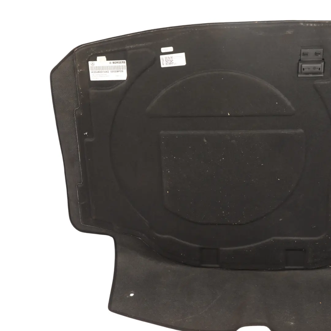 Boot Trunk Floor Rear Loading Trim Panel Carpet Black to Mercedes W204 with Part number A2046801442 Mercedes W204 Boot Trunk Floor Rear Loading Trim Panel Carpet Black - SKU A2046801442-2 - Part number A2046801442