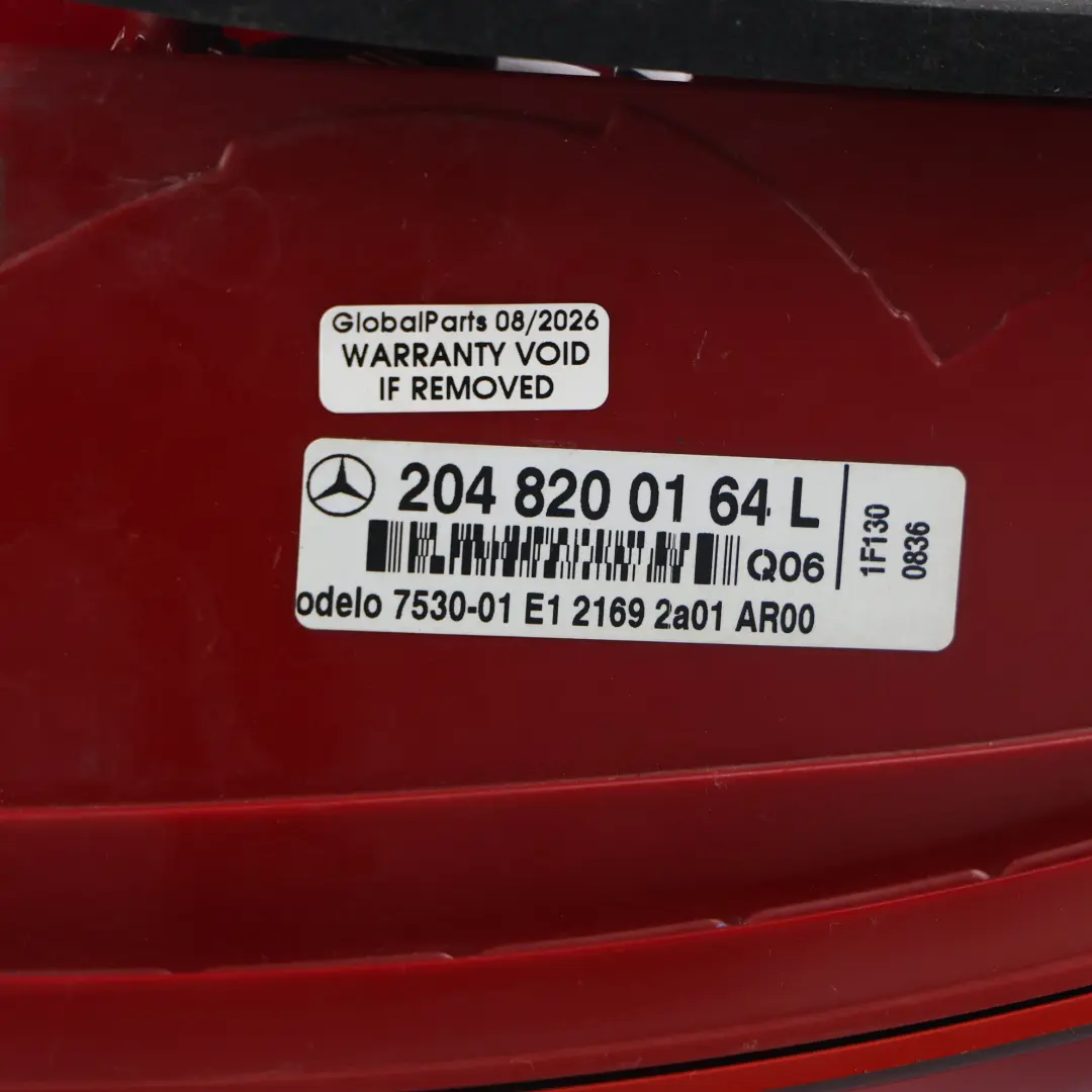 Rear Light Mercedes W204 Left N/S Tail Lamp Side Panel - SKU A2048200164-3 - Part number A2048200164