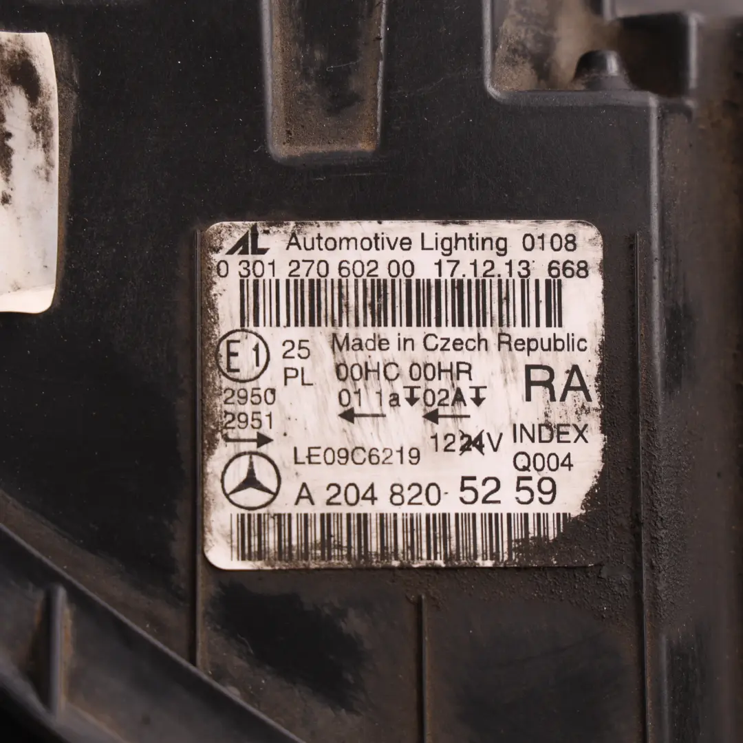 Mercedes W204 Headlamp Headlight Lamp Light Front Right O/S - SKU A2048205259-3 - Part number A2048205259