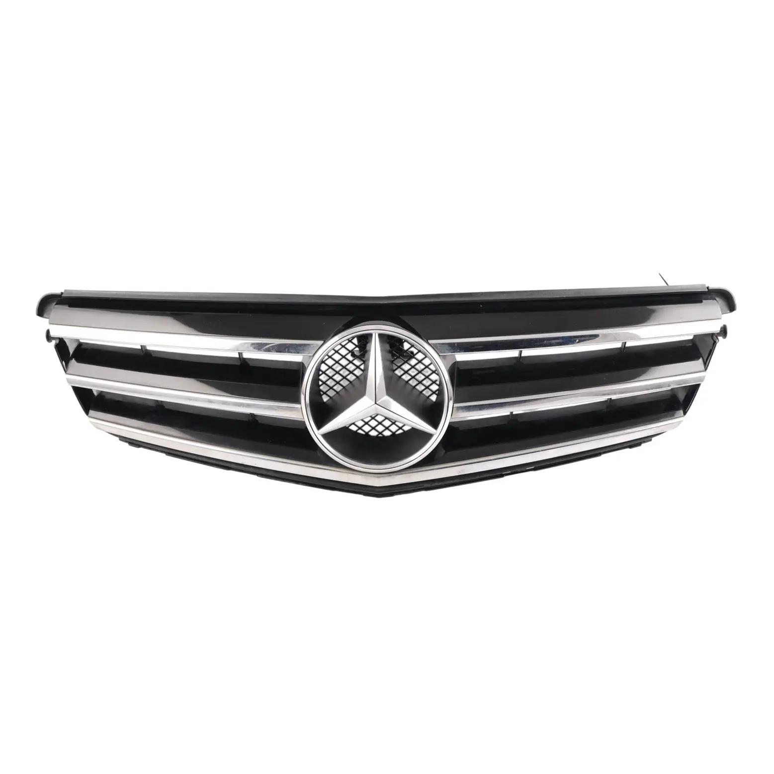 Mercedes W204 Hood Bonnet Grille Front Radiator Beam Trim Panel Silver Chrome