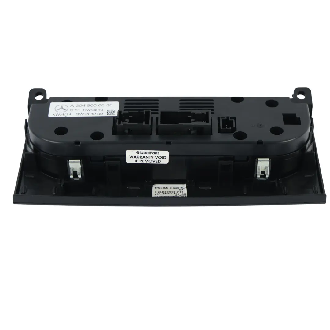 Panel Control Climatizador Aire Acondicionado para Mercedes W204 con número de pieza A2049006608 Mercedes W204 Panel Control Climatizador Aire Acondicionado - SKU A2049006608-4 - Número de pieza A2049006608