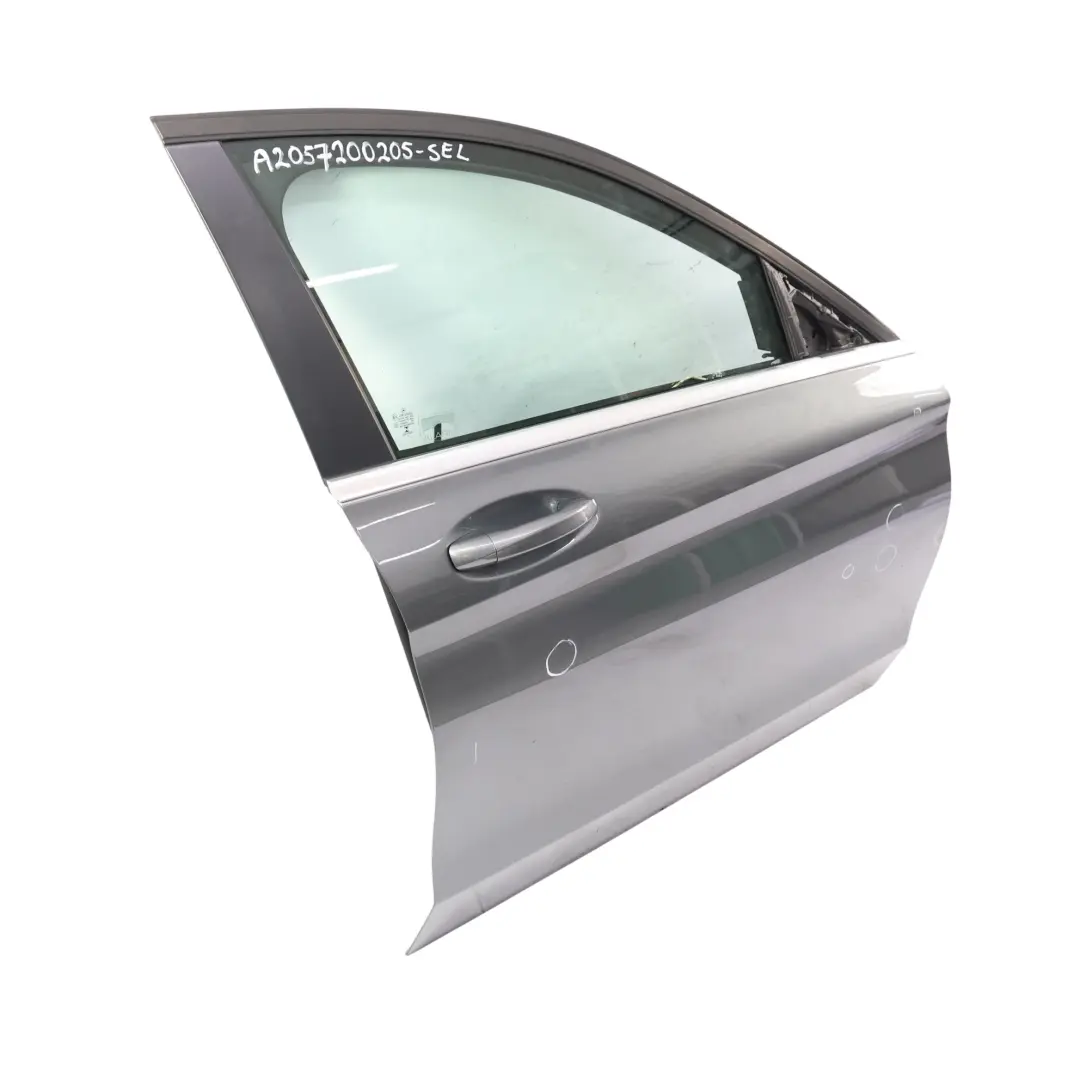 Mercedes W205 Door Front Right O/S Selenite Grey Metallic - 992 - SKU A2057200205-SEL - Part number A2057200205