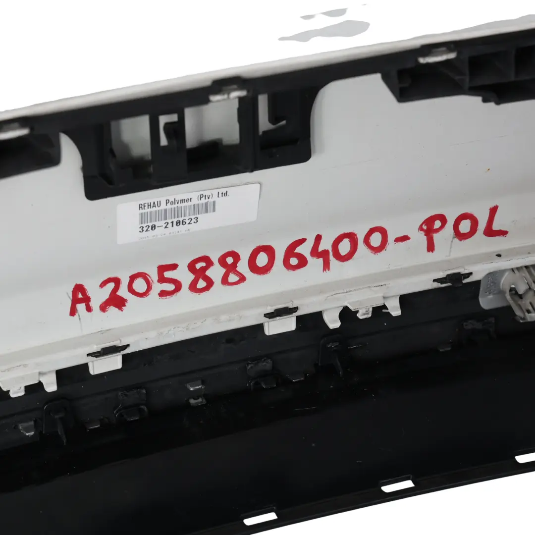 Mercedes W205 Rear Bumper Polar White - 149 - SKU A2058806400-POL - Part number A2058806400