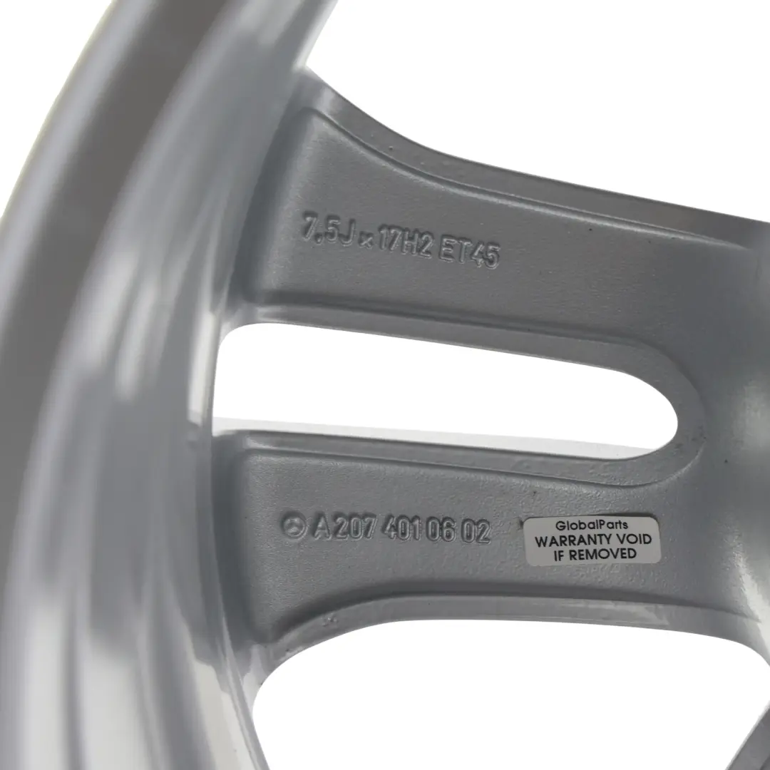 Mercedes C207 Felga 17" 5 Podwójnych Szprych 7,5J ET45 Srebrna - SKU A2074010602-3 - Numer Części A2074010602