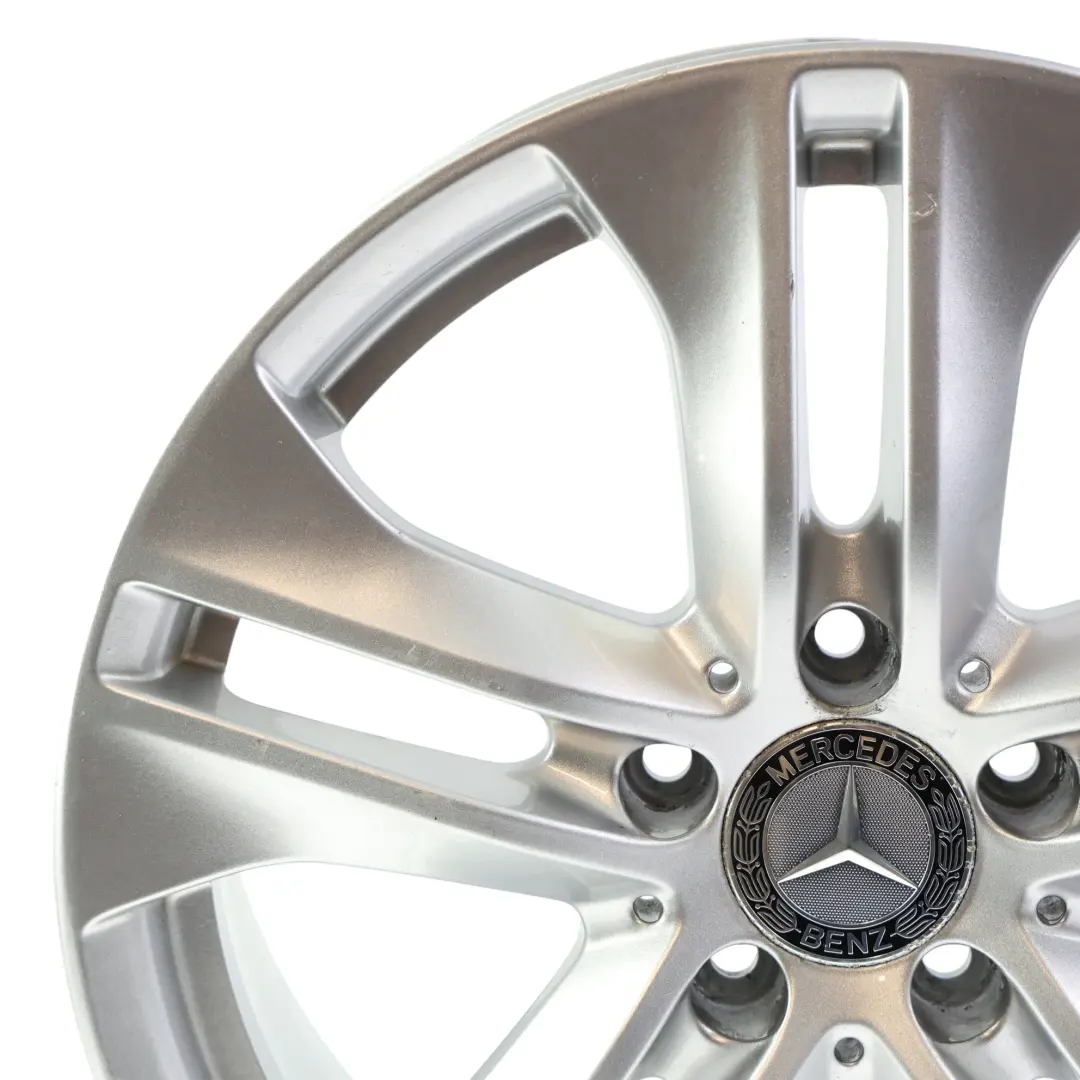Mercedes C207 Silver Wheel Alloy Rim 17" 7,5J ET:45 5 Double Spoke - SKU A2074010602-4 - Part number A2074010602