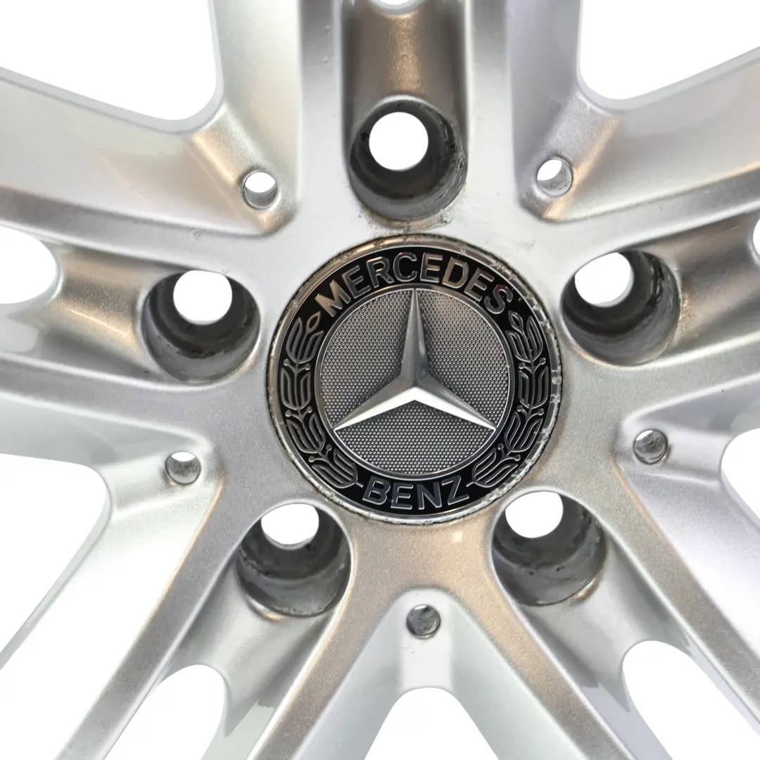 Mercedes C207 Silver Wheel Alloy Rim 17" 7,5J ET:45 5 Double Spoke - SKU A2074010602-4 - Part number A2074010602