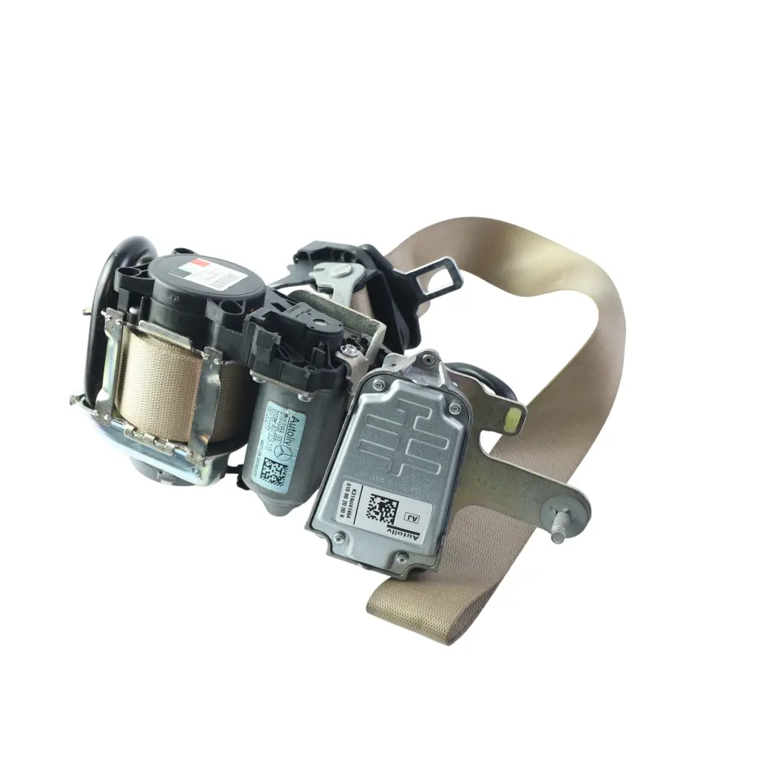 Mercedes W207 Seatbelt Seat Belt Front Left N/S Beige - SKU A2078604185-1 - Part number A2078604185