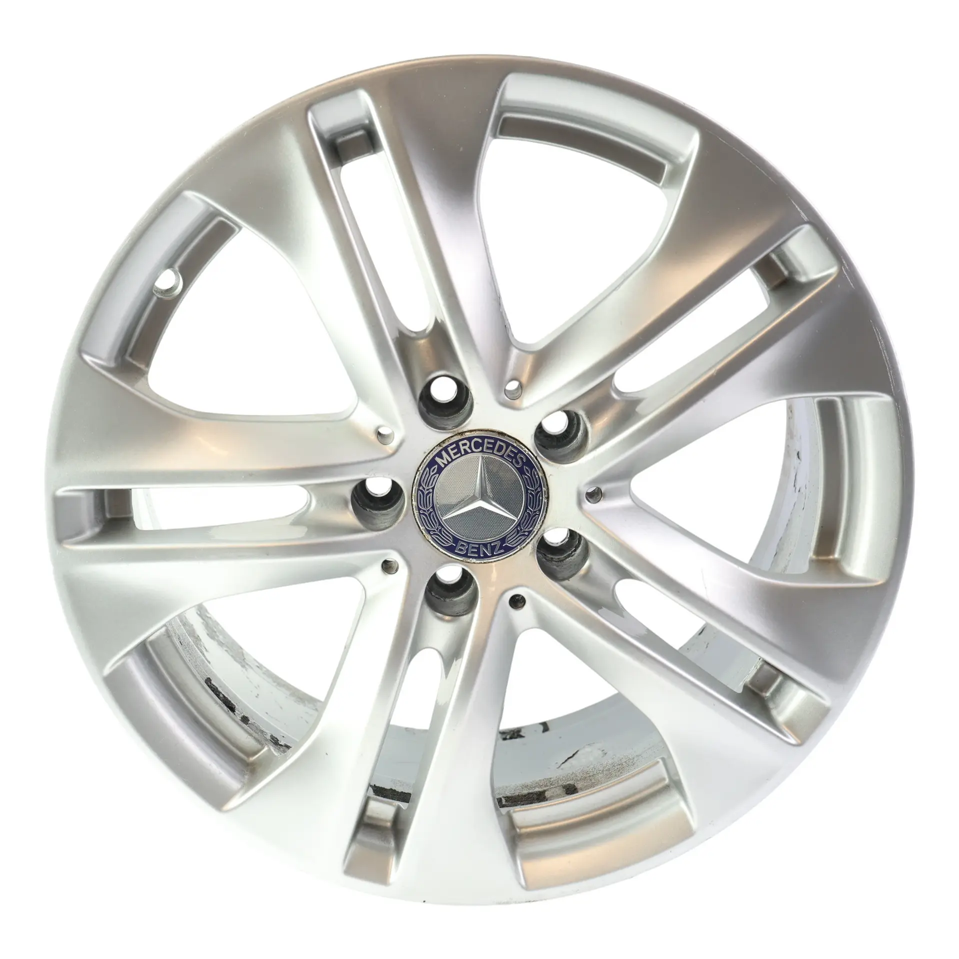 Mercedes W212 Alloy Wheel Rim 5-Double Spoke Silver 17" ET:48 8J A2124010902