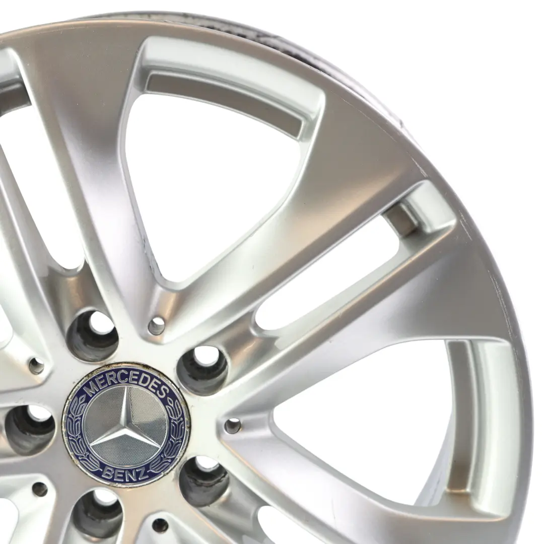 Alloy Wheel Rim 5-Double Spoke Silver 17" ET:48 8J to Mercedes W212 with Part number A2124010902 Mercedes W212 Alloy Wheel Rim 5-Double Spoke Silver 17" ET:48 8J - SKU A2124010902-1 - Part number A2124010902