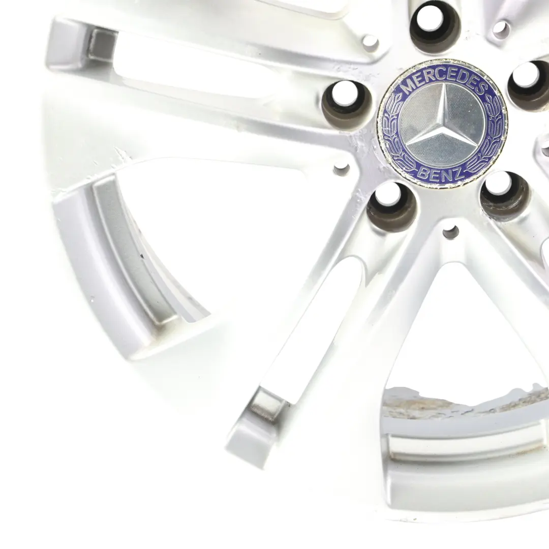 Mercedes W212 Silver Alloy Wheel Rim 5-Double Spoke 17" ET:48 8J - SKU A2124010902-2 - Part number A2124010902